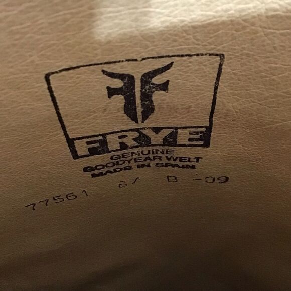 FRYE Dorado Leather Western Style Riding Boots Knee High Size 8 - Picture 9 of 14